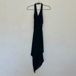 David Meister – Vintage 90s Y2K Halter Asymmetric Slip Dress